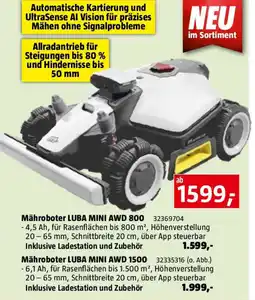 Bauhaus Mähroboter luba mini awd 800 Angebot