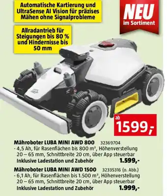 Bauhaus Mähroboter luba mini awd 800 Angebot