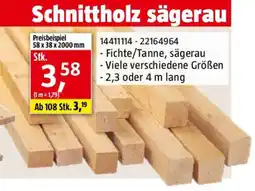 Bauhaus Schnittholz sägerau Angebot