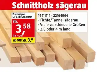 Bauhaus Schnittholz sägerau Angebot