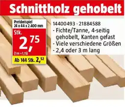 Bauhaus Schnittholz gehobelt Angebot