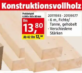 Bauhaus Konstruktionsvollholz Angebot