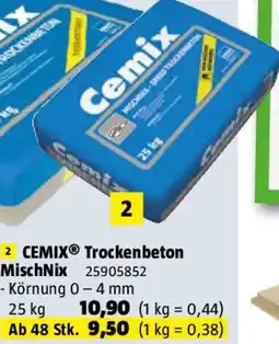 Bauhaus CEMIX® Trockenbeton MischNix Angebot