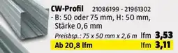 Bauhaus CW-Profil Angebot