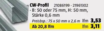 Bauhaus CW-Profil Angebot