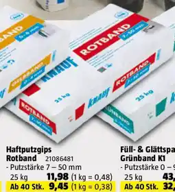 Bauhaus Haftputzgips rotband Angebot