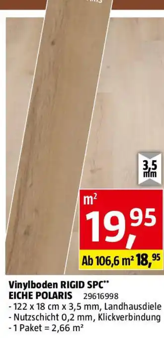 Bauhaus Vinylboden RIGID SPC** EICHE POLARIS Angebot