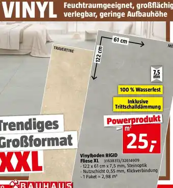 Bauhaus Vinylboden RIGID Fliese XL Angebot