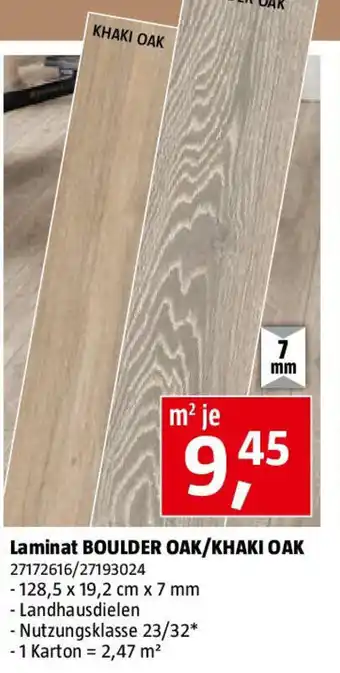 Bauhaus Laminat BOULDER OAK/KHAKI OAK Angebot