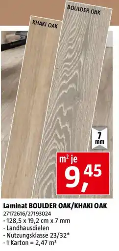 Bauhaus Laminat BOULDER OAK/KHAKI OAK Angebot
