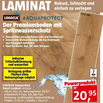Bauhaus LOGOCLIC #AQUAPROTECT Smart Laminat Angebot