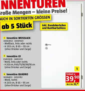 Bauhaus Zimmertür Angebot