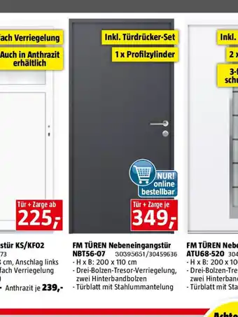 Bauhaus FM TÜREN Nebeneingangstür NBT56-07 Angebot