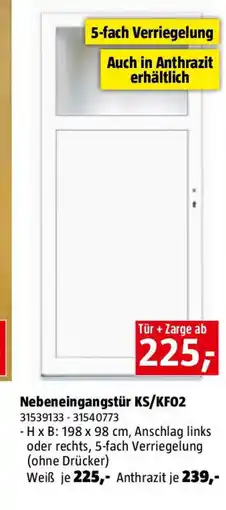 Bauhaus Nebeneingangstür KS/KF02 Angebot