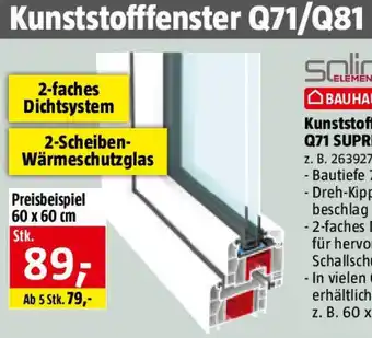 Bauhaus Kunststofffenster Q71/Q81 Angebot