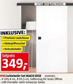 Bauhaus HOLZschiebetür-Set BLACK EDGE Angebot