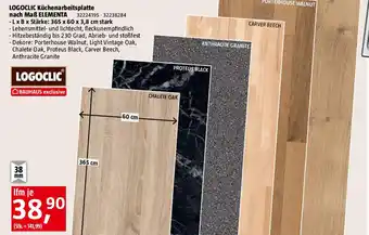 Bauhaus LOGOCLIC Küchenarbeitsplatte nach Maß Elementa Angebot