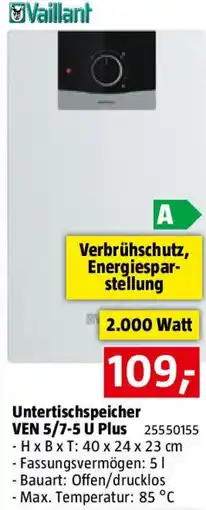 Bauhaus Untertischspeicher VEN 5/7-5 U Plus Angebot