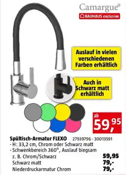 Bauhaus Spültisch-Armatur FLEXO Angebot