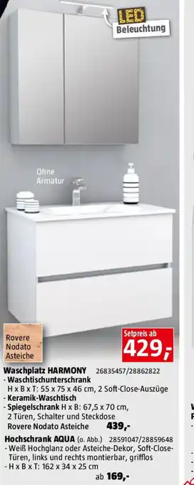 Bauhaus Waschplatz HARMONY Angebot