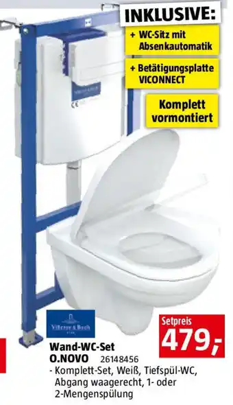 Bauhaus Wand-WC-Set O.NOVO Angebot