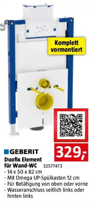 Bauhaus Duofix Element für Wand-WC Angebot