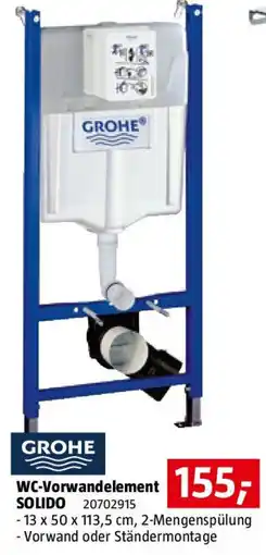 Bauhaus WC-Vorwandelement SOLIDO Angebot