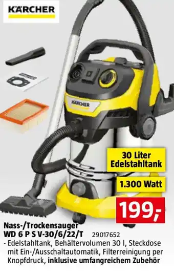 Bauhaus Nass-/Trockensauger WD 6 P S V-30/6/22/T Angebot