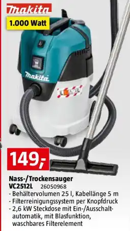 Bauhaus Nass-/Trockensauger VC2512L Angebot