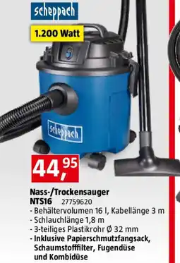 Bauhaus Nass-/Trockensauger NTS16 Angebot