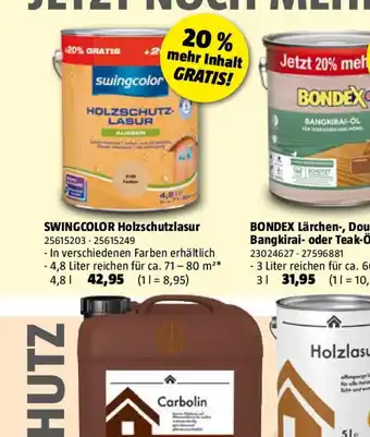 Bauhaus SWINGCOLOR Holzschutzlasur Angebot