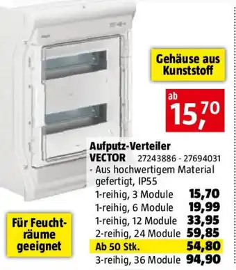 Bauhaus Aufputz-Verteiler VECTOR Angebot