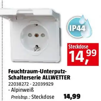 Bauhaus Feuchtraum-Unterputz- Schalterserie ALLWETTER Angebot