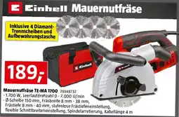 Bauhaus Mauernutfräse TE-MA 1700 Angebot