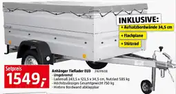 Bauhaus Anhänger Tieflader EU3 Angebot