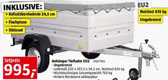Bauhaus Anhänger Tieflader EU2 Angebot