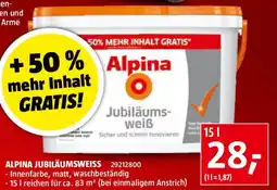 Bauhaus Alpina jubiläumsweiss Angebot