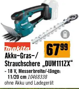 Hornbach Akku-Gras-/ Strauchschere „DUM111ZX Angebot