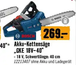 Hornbach Akku-Kettensäge GKE 18V-40 Angebot