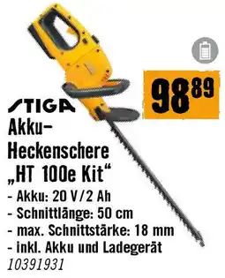 Hornbach Akku- Heckenschere „HT 100e Kit Angebot