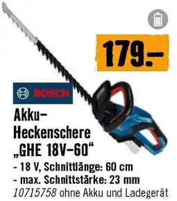 Hornbach Akku- Heckenschere „GHE 18V-60 Angebot