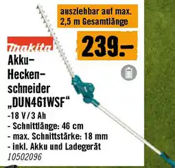 Hornbach Akku- Hecken- schneider „DUN461WSF Angebot