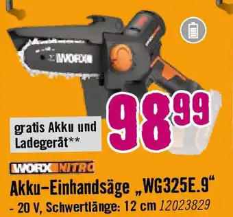 Hornbach Akku-Einhandsäge „WG325E.9 Angebot