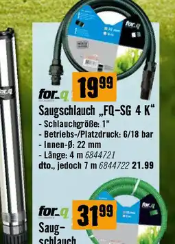 Hornbach Saugschlauch „FQ-SG 4 K Angebot