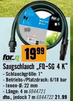 Hornbach Saugschlauch „FQ-SG 4 K Angebot
