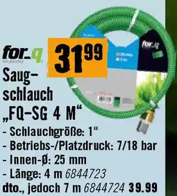 Hornbach Saugschlauch „FQ-SG 4 K Angebot