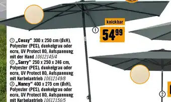 Hornbach Sonnenschirm Mittelstockschirm Cessy Angebot
