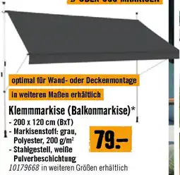 Hornbach Klemmmarkise (Balkonmarkise) Angebot