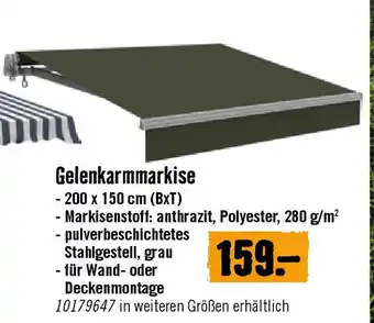 Hornbach Gelenkarmmarkise Angebot