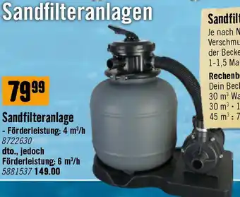Hornbach Sandfilteranlage Angebot